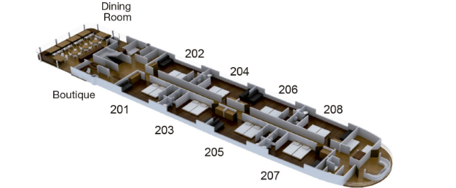 Aqua Expeditions Aria Amazon Deck Plans Second Deck 2.png